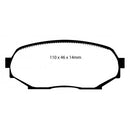 EBC Yellow Stuff Front Brake Pads MK1 1.6 - DP4802R